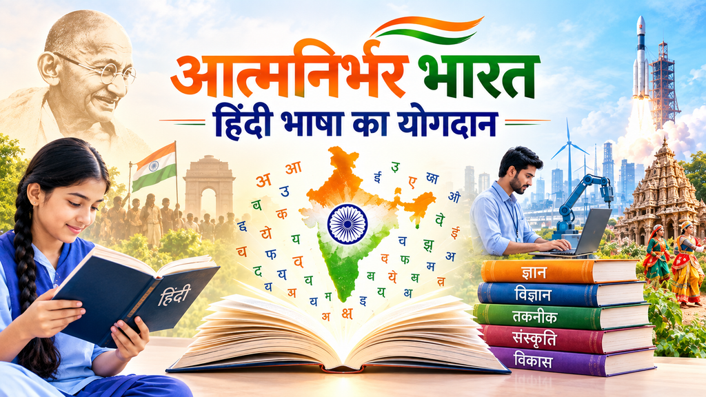 आत्मनिर्भर भारत * हिंदी भाषा का योगदान