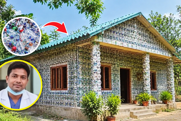 कचरे से आशियानाः प्लास्टिक की खाली बोतलों से बन रहे सस्ते और मजबूत घर