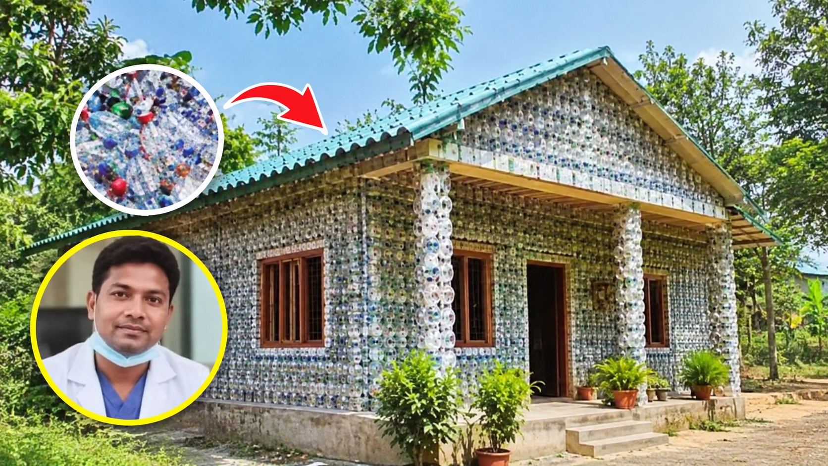 कचरे से आशियानाः प्लास्टिक की खाली बोतलों से बन रहे सस्ते और मजबूत घर